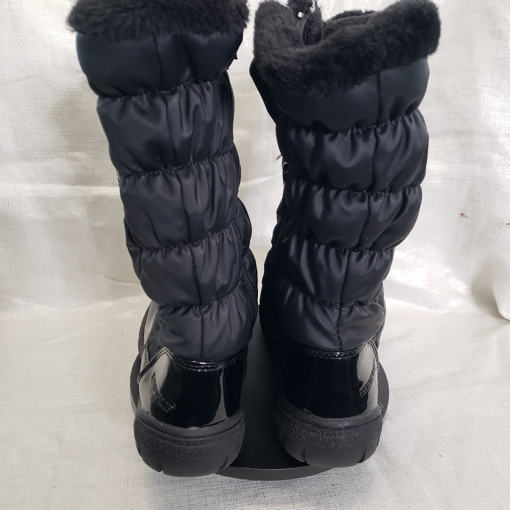 Weatherproof Women's Faux Fur Two Buckle Nylon Storm Snow Boots Size: 7 Black - Picture 7 of 9